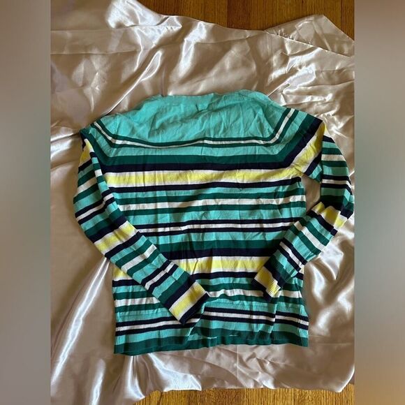 Merona Womens Long Sleeve Striped Button Up Cardigan Size XL GUC - Picture 4 of 4